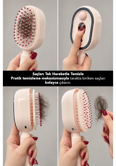 Antistatik Bakım Yağları İle Kullanıma Uygun Spreyli Elektrikli Saç Tarağı
