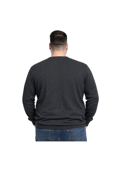 Battalmoda Erkek Büyük Beden Antrasit V Yaka Triko Kazak 3xl-4xl-5xl-6xl