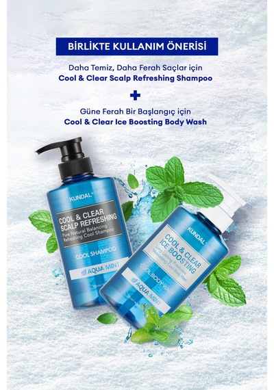 Kundal Arındırıcı Ferahlatıcı Vücut Şampuanı Cool Refreshing Body Wash Aqua Mint 500 ML