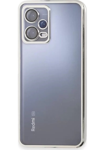 Newface Xiaomi Redmi Note 12 Pro 5g Kılıf Razer Lensli Silikon - Gümüş
