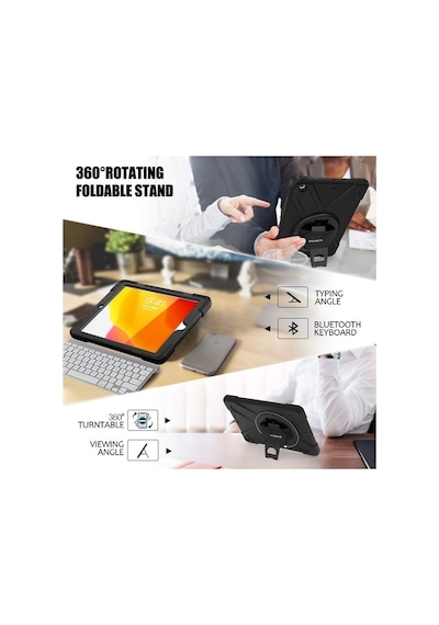 Duxweel Apple Uyumlu iPad Pro 12.9 Negro Shockproof Tam Koruma Kılıf
