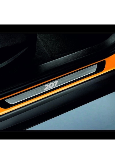 Peugeot 207 Tüm Modeller Uyumlu Old Krom Kapı Eşiği 4 Parça Yazılı