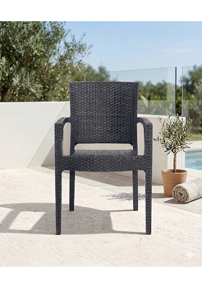 Novussi Paris Rattan Koltuk 4'lü Paket Antrasit