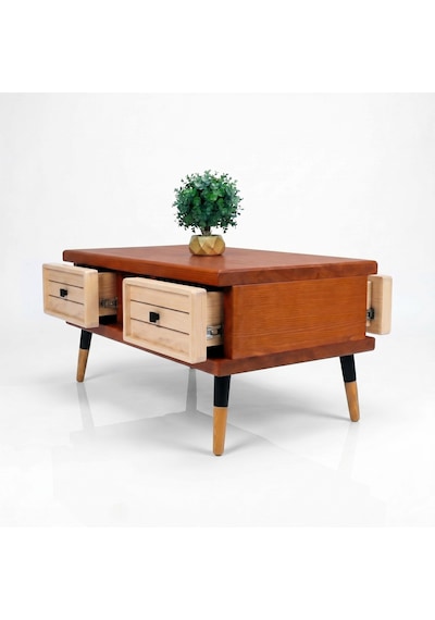 Mobenta Stria Brew: Modern Doğal Masif Orta Sehpa, 4 Çekmeceli - 110x60 Bk-bz Bakır-krem Mobenta Stria Brew: Modern Doğal Masif Orta Sehpa, 4 Çekmeceli - 110x60 Bk-bz Bakır-krem