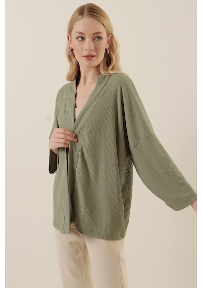 Bigdart 5862 Örme Kimono - Çağla 5862bgd19-500-12157 001
