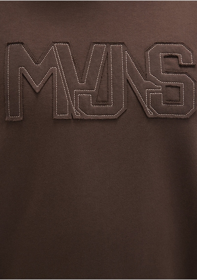 Mavi - Mvjns Baskılı Kapüşonlu Kahverengi Sweatshirt 0s10346-88067 Kahverengi