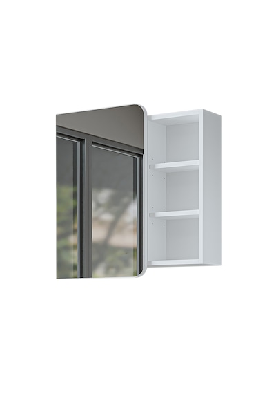 Likya Kulpsuz Tek Kapaklı Açık Raflı Aynalı Mdflam 70 Cm Aynalı Banyo Üst Dolabı Beyaz Likya Kulpsuz Tek Kapaklı Açık Raflı Aynalı Mdflam 70 Cm Aynalı Banyo Üst Dolabı Beyaz