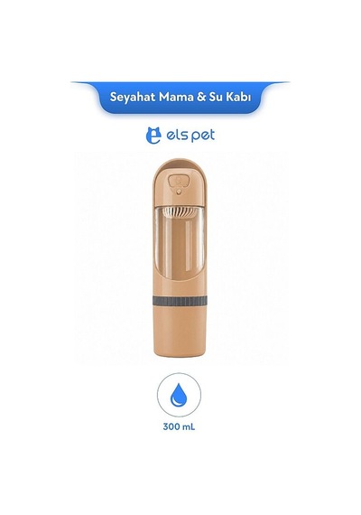 Els Pet Seyahat Mama Ve Su Kabı Sarı Els-tby Taşınabilir Ve Kompakt Çözüm