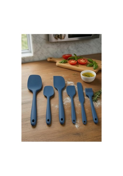 6'lı Mavi Silikon Spatula Seti Isıya Dayanıklı Pasta Kek Hamur Kazıyıcı Ve Silikon Fırça Seti Yapışmaz Tencere Tava Uyumlu Mutfak Gereçleri Mavi Mavi 6'lı Mavi Silikon Spatula Seti Isıya Dayanıklı Pasta Kek Hamur Kazıyıcı Ve Silikon Fırça Seti Yapışmaz Tencere Tava Uyumlu Mutfak Gereçleri Mavi Mavi