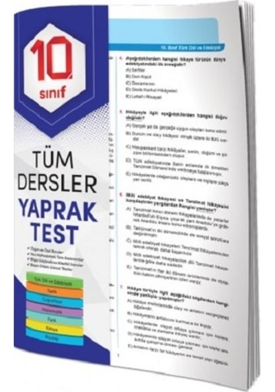 Element Yayınları 10. Sınıf Tüm Dersler Yaprak Test