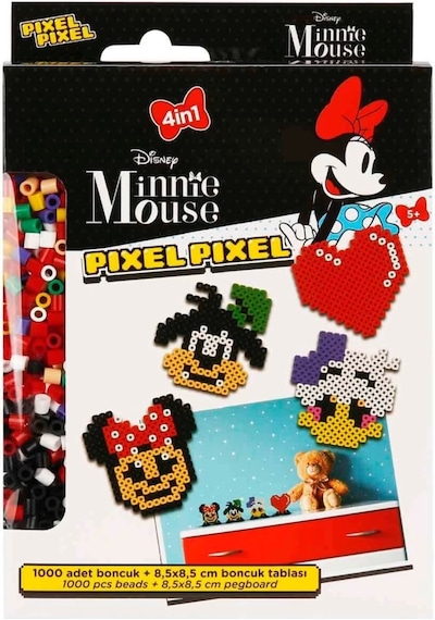 Mey İthalat 4in1 Minnie Mouse Pixel Pixel Boncuk Aktivite Ve Oyuncak Seti