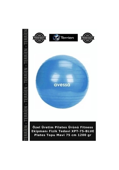 Özel Üretim Pilates Ürünü Fitness Ekipmanı Fizik Xpt-75-blue Plates Topu Mavi 75 Cm 1200 Gr