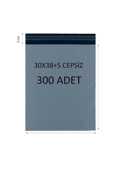30x38+5 300 Adet Cepsiz Kargo Poşeti Cac Plastik