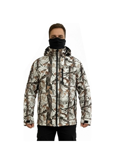 Mysia Outdoor Beyaz Orman Shell Mont Avcı Saz Kar Desen Çift Kat Polarlı Çok Renkli