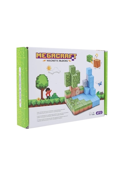 Minecraft Orman Temalı 47 Parça Manyetik Bloklar