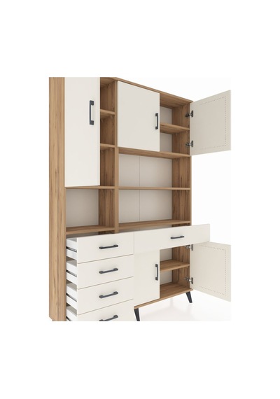 Arges Dolap 9 Raflı 5 Çekmeceli 5 Kapaklı 132x30x195 Çam-ayta... Çam Arges Dolap 9 Raflı 5 Çekmeceli 5 Kapaklı 132x30x195 Çam-ayta... Çam