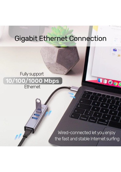 Unitek 4-in-1 Ethernet Hub Y-3088b Ttkunı0016