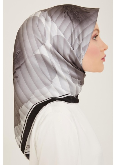 Armine Sura İpek Eşarp Nostalji Sura 9100d-07 Siyah-07