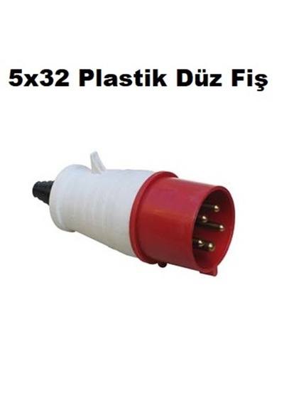5x32 Plastik Düz Fiş
