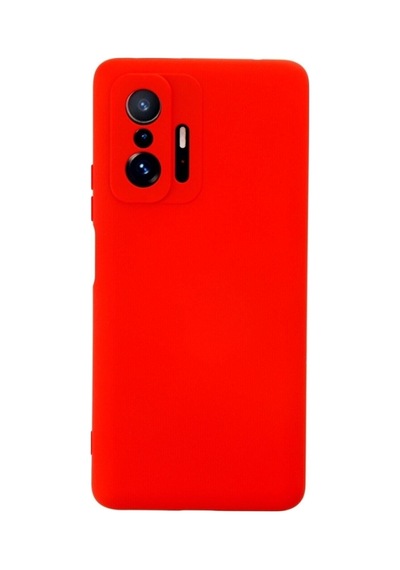Xiaomi Mi 11t Pro Ile Uyumlu Kılıf Nano Içi Kadife Kırmızı Renk Kamera Korumalı Silikon Kapak Col169825-kırmızı