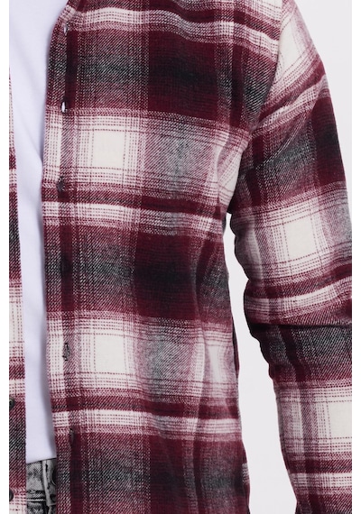 Tudors Erkek Slim Fit Dar Kesim Kareli Kışlık Oduncu Gömlek-42096 Çok Renkli
