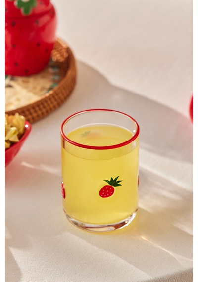 Karaca Strawberry Meşrubat Bardağı 420 ml Kırmızı