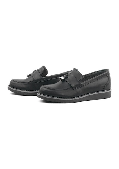 Rakerplus Siyah Mat Loafer Çocuk Erkek Okul Ayakkabısı