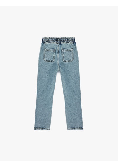 Koton Pamuklu Beli Bağcıklı Oversize Denim Jogger Pantolon Lıght Indıgo 6skb40025td Açık Mavi Koton Pamuklu Beli Bağcıklı Oversize Denim Jogger Pantolon Lıght Indıgo 6skb40025td Açık Mavi