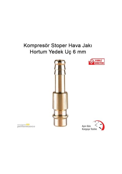 Kompresör Stoper Hava Jakı Hortum Yedek Uç 6 MM