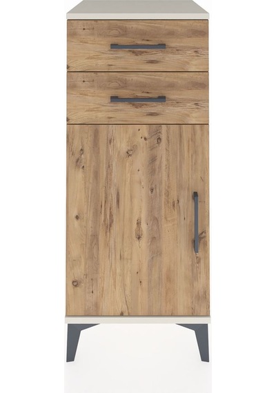 Hyperion Komodin Tek Raflı 2 Çekmeceli Tek Kapaklı 44x44x106 ... Aytaşı
