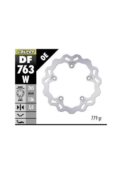 Bmw R 1200 Rt Arka Fren Diski 265 Mm 2005-2009 Galfer Dalgalı Sabit Disk