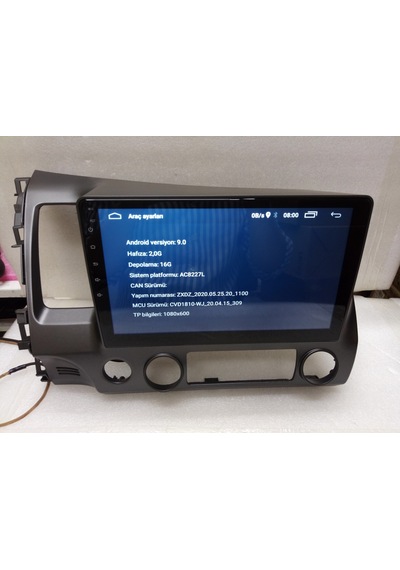 Honda Civic Fd6 2006-2012 Android 9.0 Multimedya 2 Gb Ram Kamer