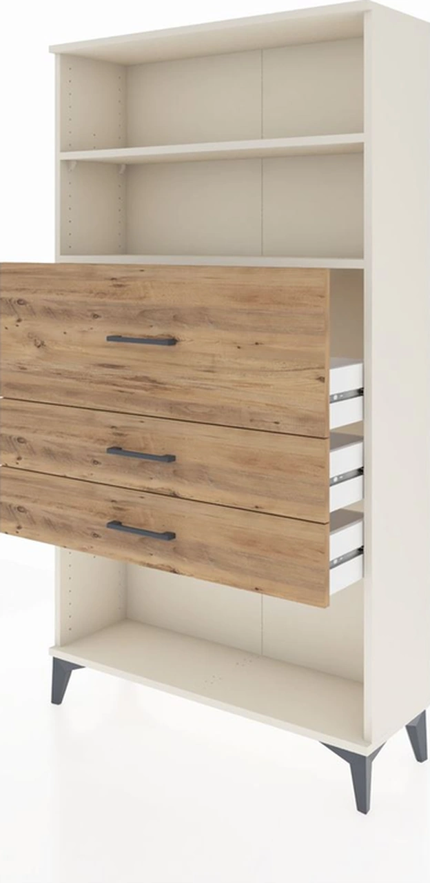 Arges Dolap 2 Raflı 3 Çekmeceli 88x30x163 Aytaşı-çam Aytaşı