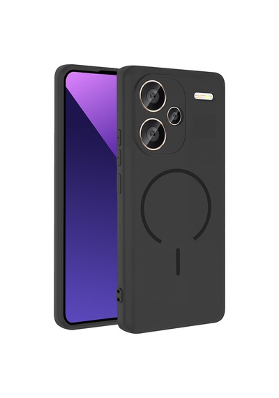 Xiaomi Redmi Note 13 Pro Plus 5g Kılıf Magsafe Destekli Kamera Korumalı Yumuşak Silikon Pazarplus Siyah