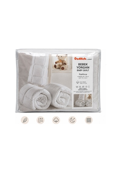 Özdilek Ranforce Pamuk Kumaş Silikon Bebek Yorganı 95x145