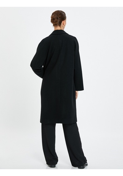 Koton Oversize Uzun Kaşe Kaban Kruvaze Düğmeli Cepli Siyah 4wak00050ew 4WAK00050EW999 Siyah Koton Oversize Uzun Kaşe Kaban Kruvaze Düğmeli Cepli Siyah 4wak00050ew 4WAK00050EW999 Siyah