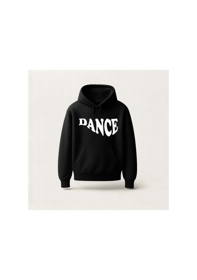 Ada Kostüm Tasarım Dance Tasarım Baskılı Hoodie Sweatshirt siyah