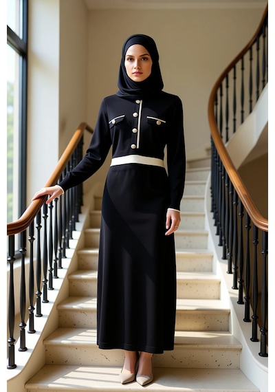 Benerly Kadın Bisiklet Yaka Standart Kol Triko Kalıp Maxi Elbise Fonksiyo Siyah Benerly Kadın Bisiklet Yaka Standart Kol Triko Kalıp Maxi Elbise Fonksiyo Siyah