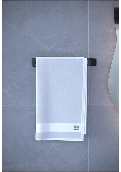 Metal Havluluk Minimal & Dayanıklı Duvar Tipi Askı / Modern Banyo Kağıt Havlu Tutacağı - Siyah Diğer