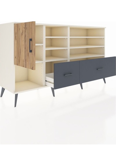 Kronos Konsol 8 Raflı 2 Çekmeceli Tek Kapaklı 176x59x99 Aytaşı-ç Aytaşı-çam/antrasit Kronos Konsol 8 Raflı 2 Çekmeceli Tek Kapaklı 176x59x99 Aytaşı-ç Aytaşı-çam/antrasit