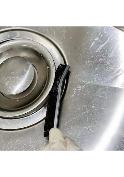Çok Amaçlı Multi İnce Temizlik Fırçası ve Telli Ovma Bezi Derz Arası Banyo Mutfak Lavabo ve Bulaşık Dip Köşe 2'li