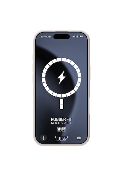 Apple Uyumlu iPhone Buff 16 Pro Magsafe Rubber Fit Silikon Kılıf Stone Gray