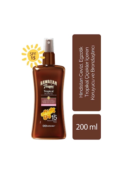 Hawaııan Tropıc Koruyucu Ve Bronzlaştırıcı Yağ Spf 15