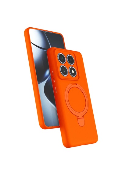Uryport Xiaomi Mi 14t Pro Regal Magsafe Standlı Kapak - Turuncu