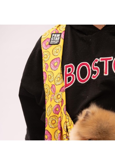Pawstar Donut Desenli Crossbody Çanta Kedi Köpek Taşıma Çantası