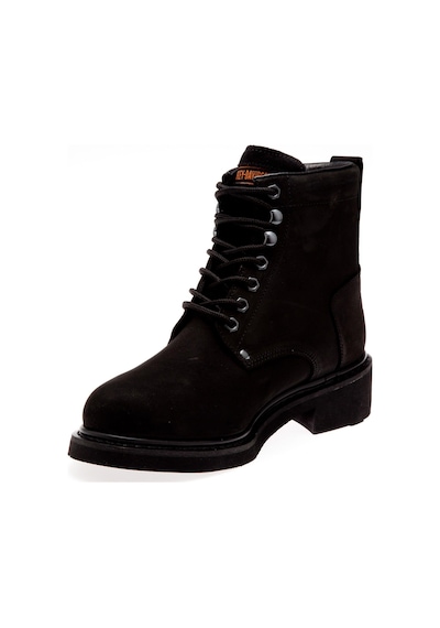 Harley Davidson Gibson Black Nubuk Erkek Bot Siyah