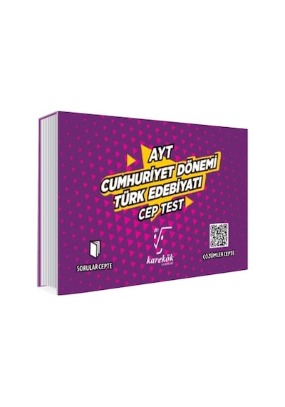 AYT Cumhuriyet Dönemi Türk Edebiyatı Cep Test -  Karekök Eğitim Yayın