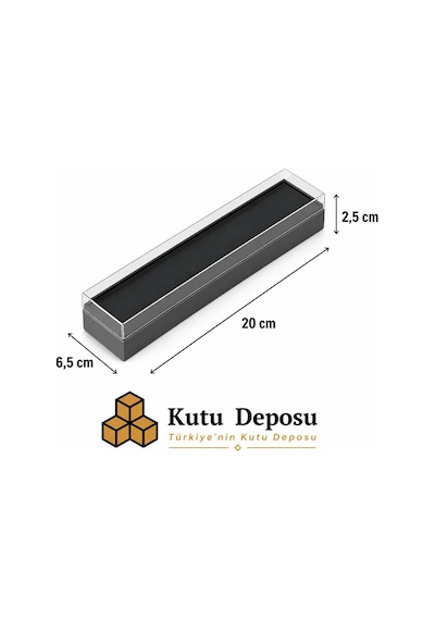 6,5x20x2,5 Cm Asetat Kapaklı Tespih Ve Takı Kutusu-siyah Demonte 50 Adet