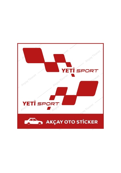 Skoda Yeti Sport Sticker (Takım Set) Yeti Sticker Araç Sticker