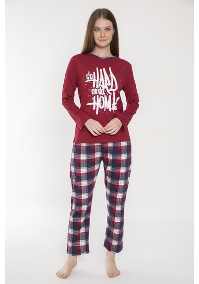 Vishenka Kadın %100 Penye Baskılı Pijama Takımı